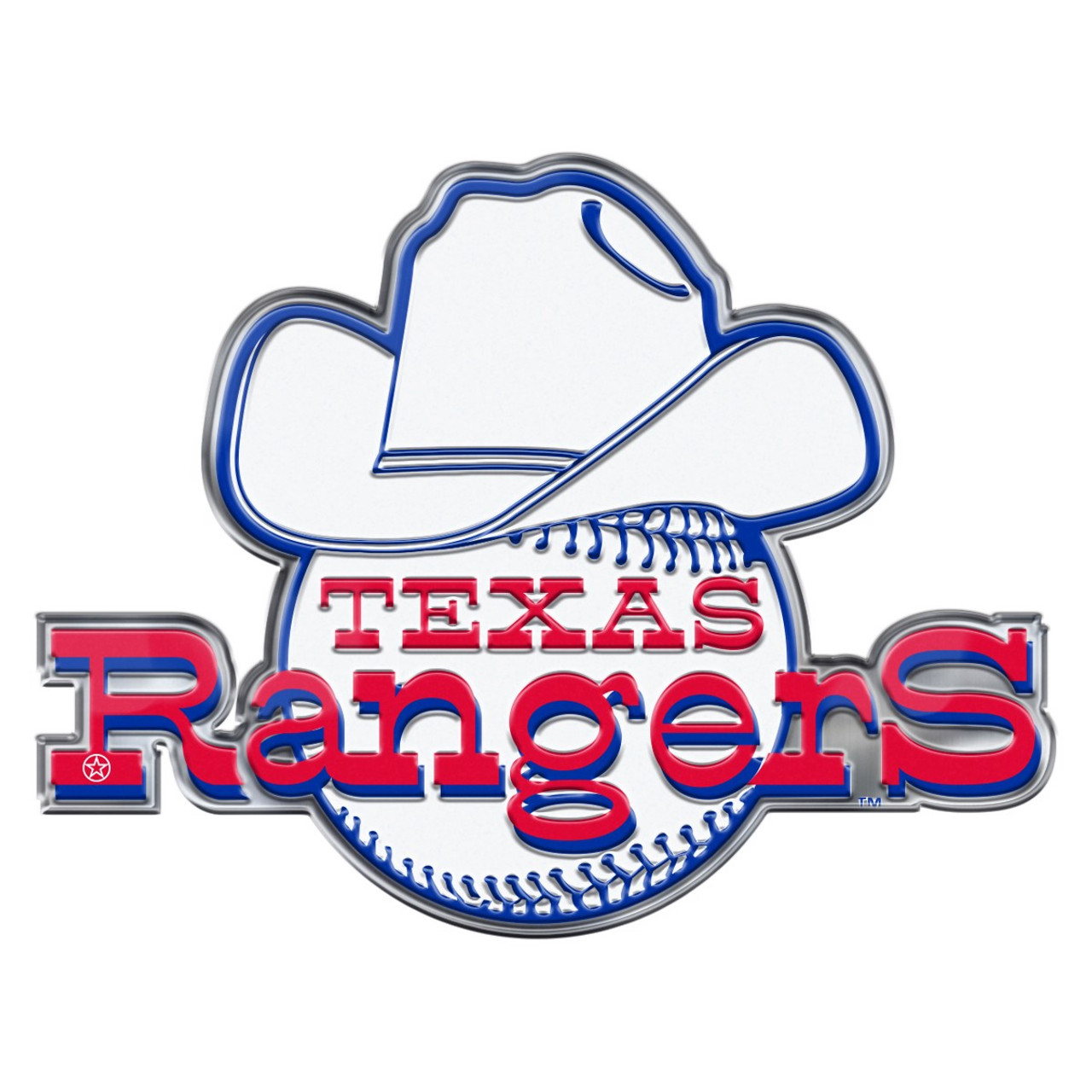 3.25” MLB Texas Rangers Alternate Logo Embossed Emblem Exterior Auto  Accessory