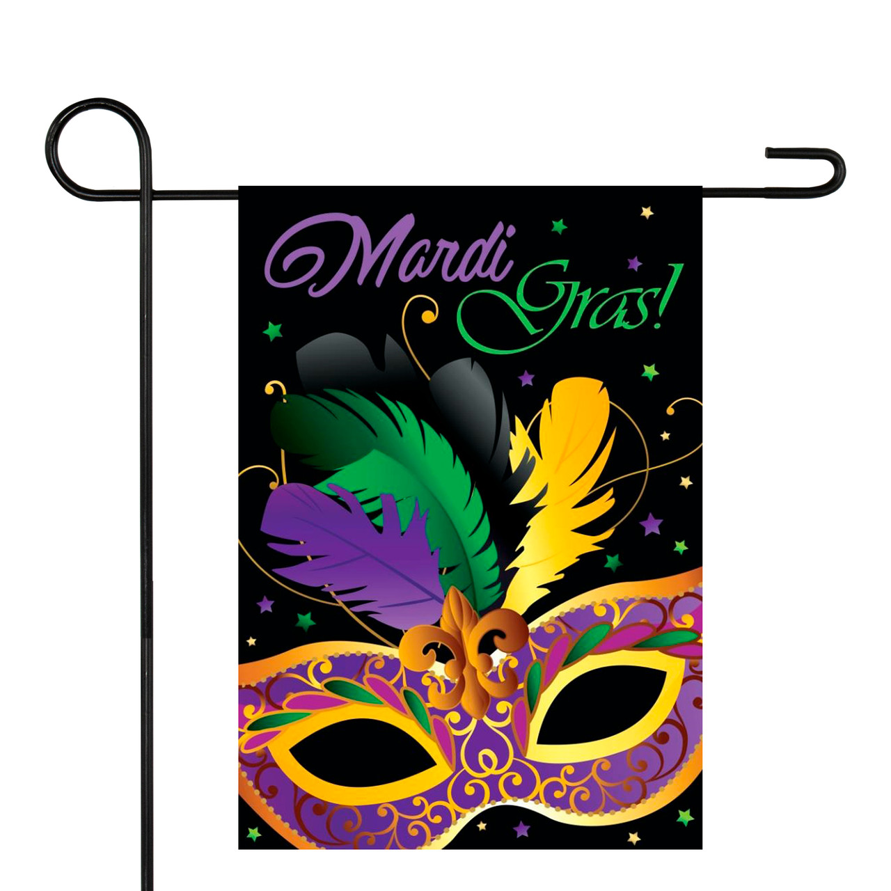 Festive Glittered DIY Mardi Gras Mask Tree Topper