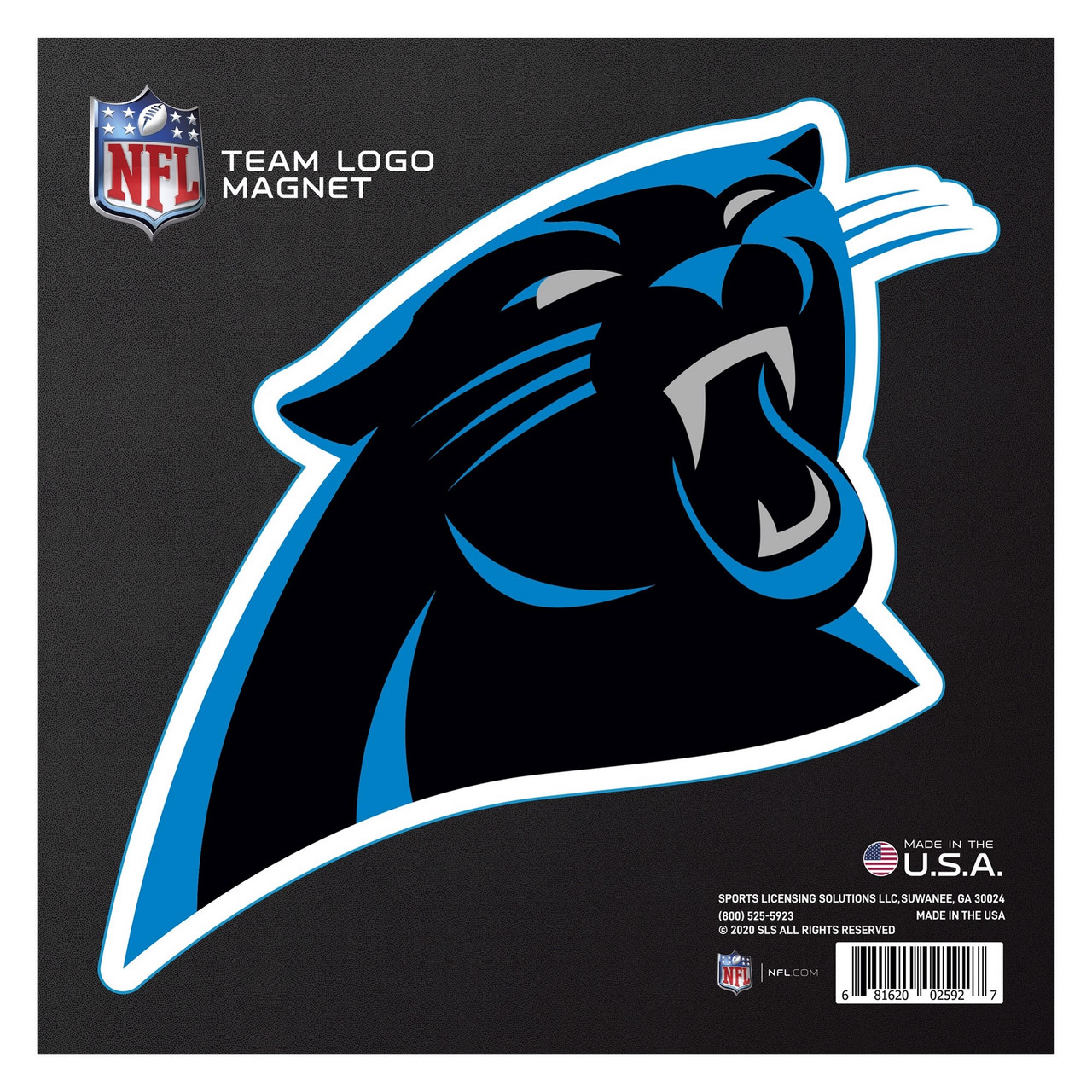 12.5' NFL Carolina Panthers Automotive Large Team Logo Magnet