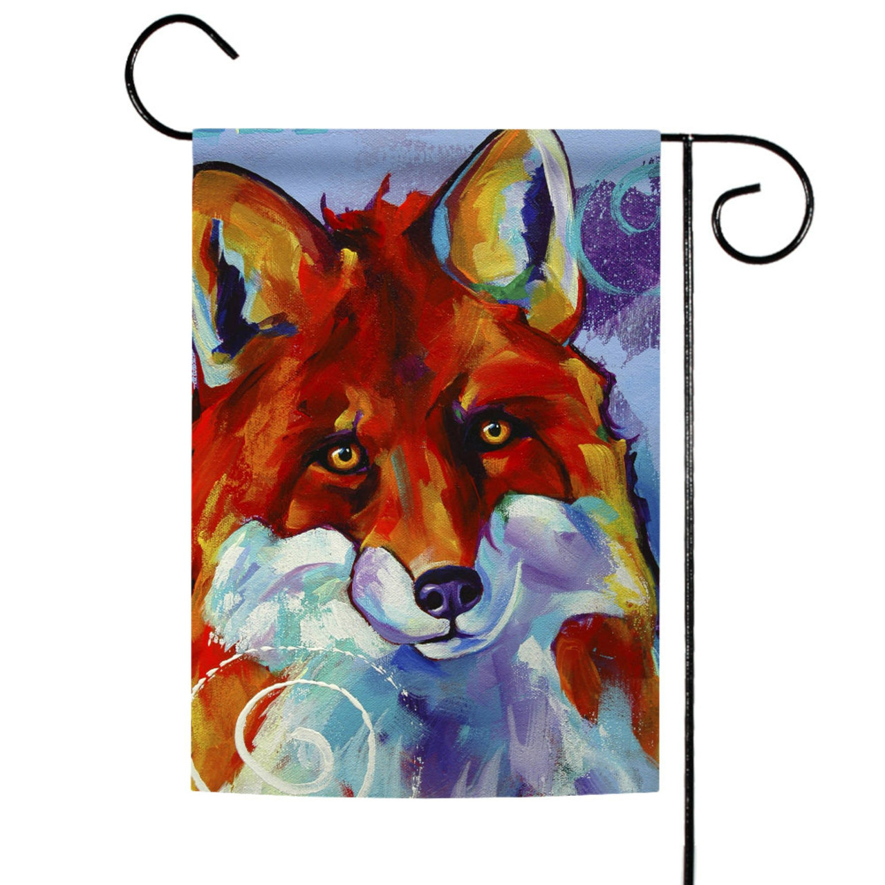 Red & White Foxy Outdoor Mini Garden Flag x | Christmas Central