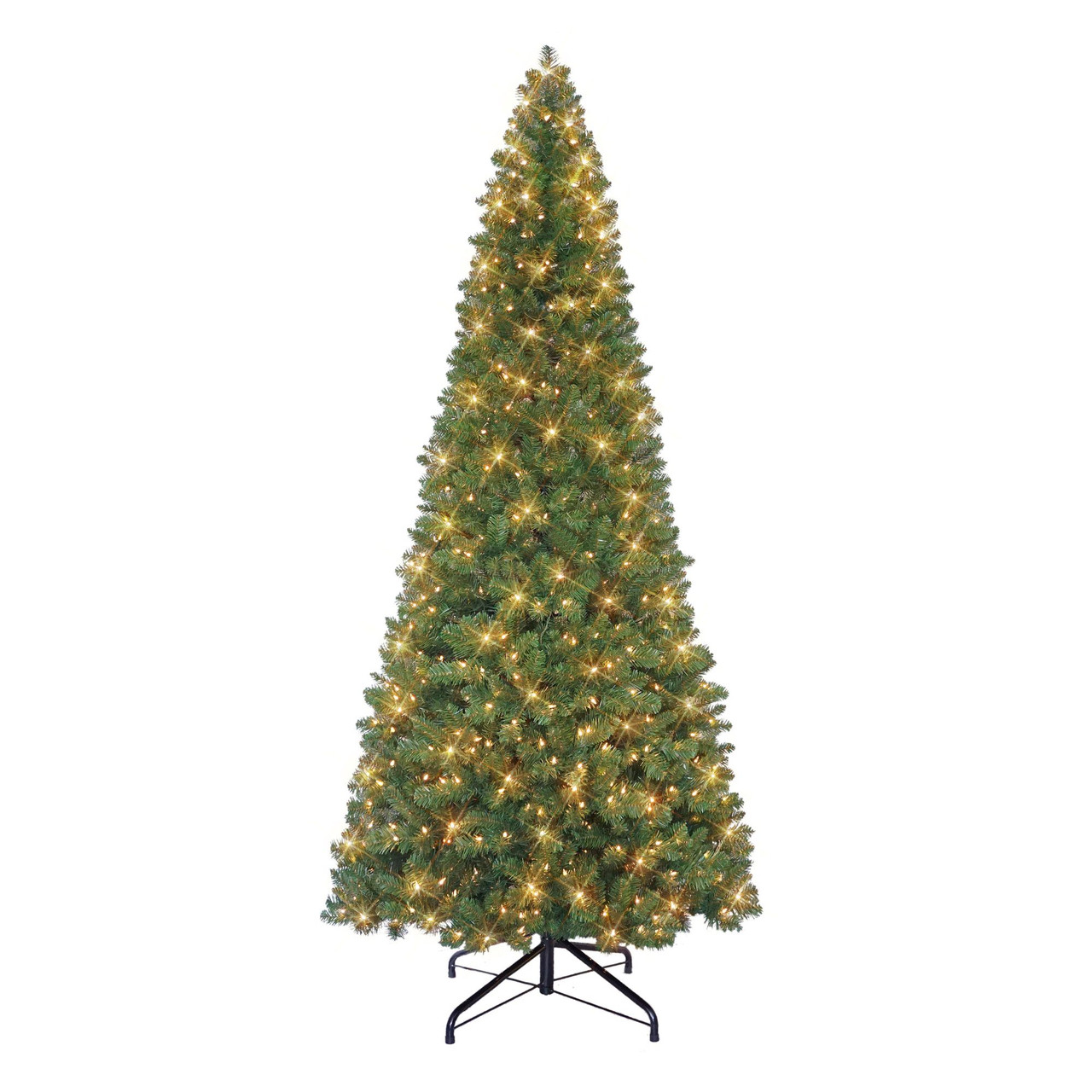 9' Prelit Virginia Pine Artificial Christmas Tree, Clear Lights