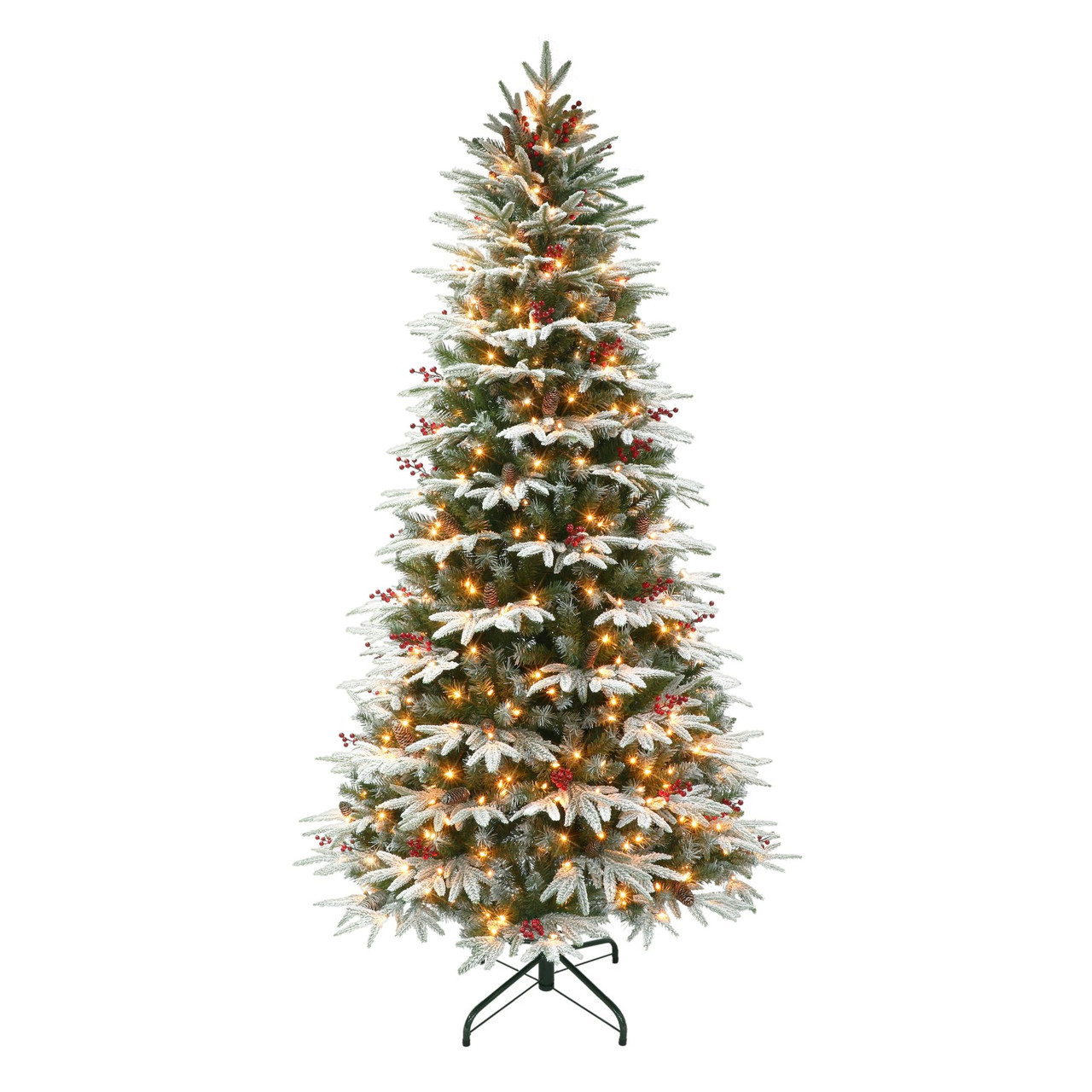 Elegant Christmas Tree with Pine Cones