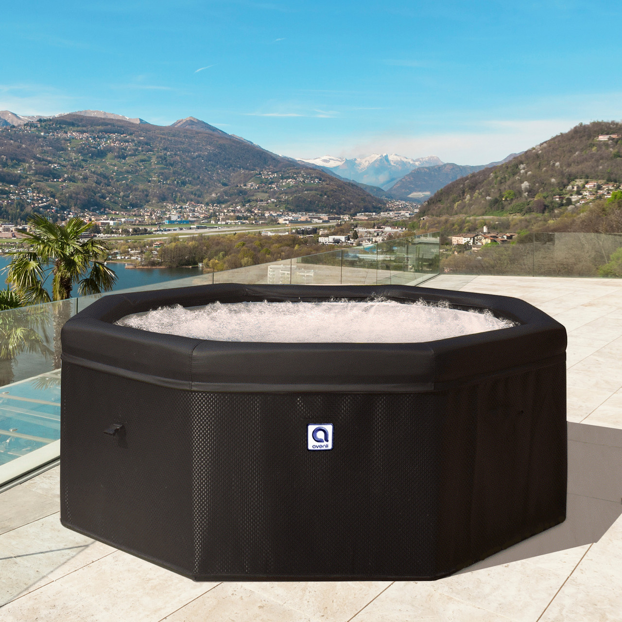 Avenli Aegean 6-Person Rigid Foam Wall Portable Hot Tub Spa | Christmas ...