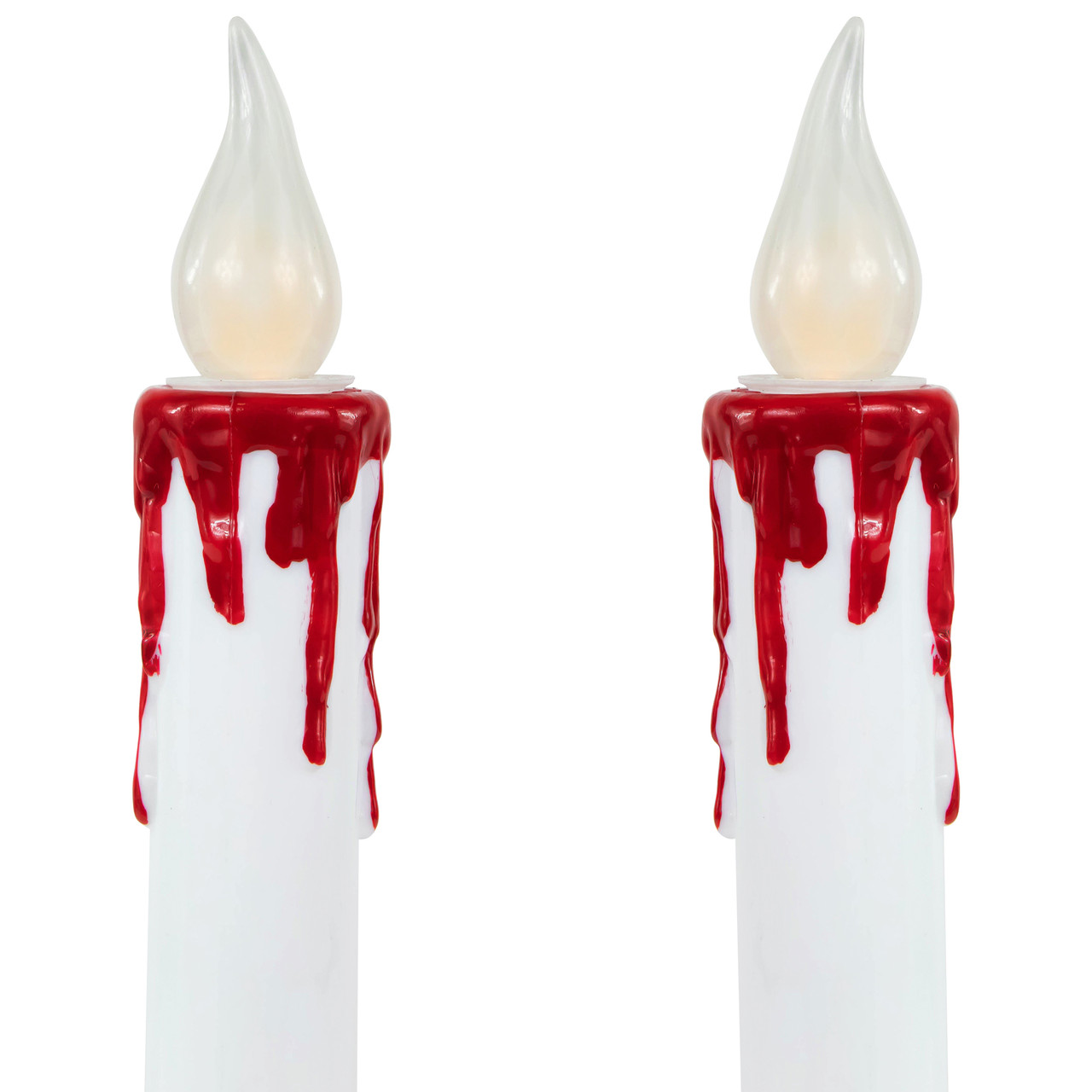 Northlight LED Dripping Blood Halloween Taper Candles - Thumbnail 4