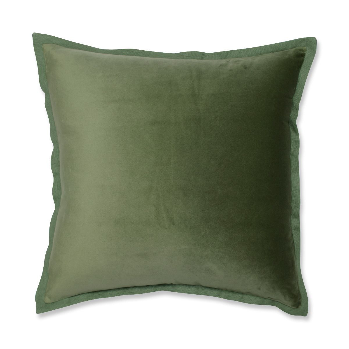 Solid Velvet Flange Square Throw Pillow 18