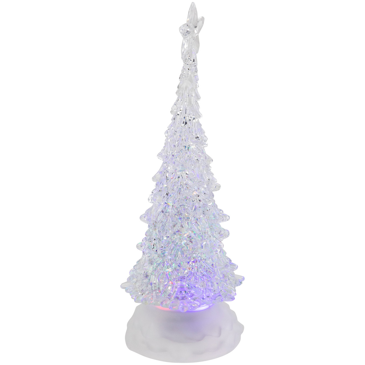 Lighted acrylic christmas tree decor