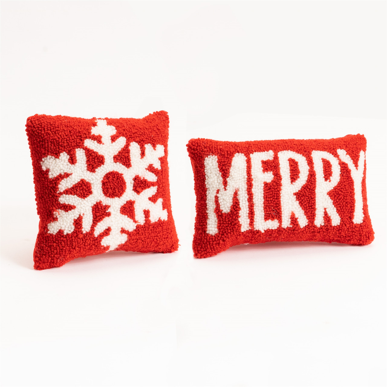 Melrose Beaded Joy and Noel Holiday Pillow (Set of 2)