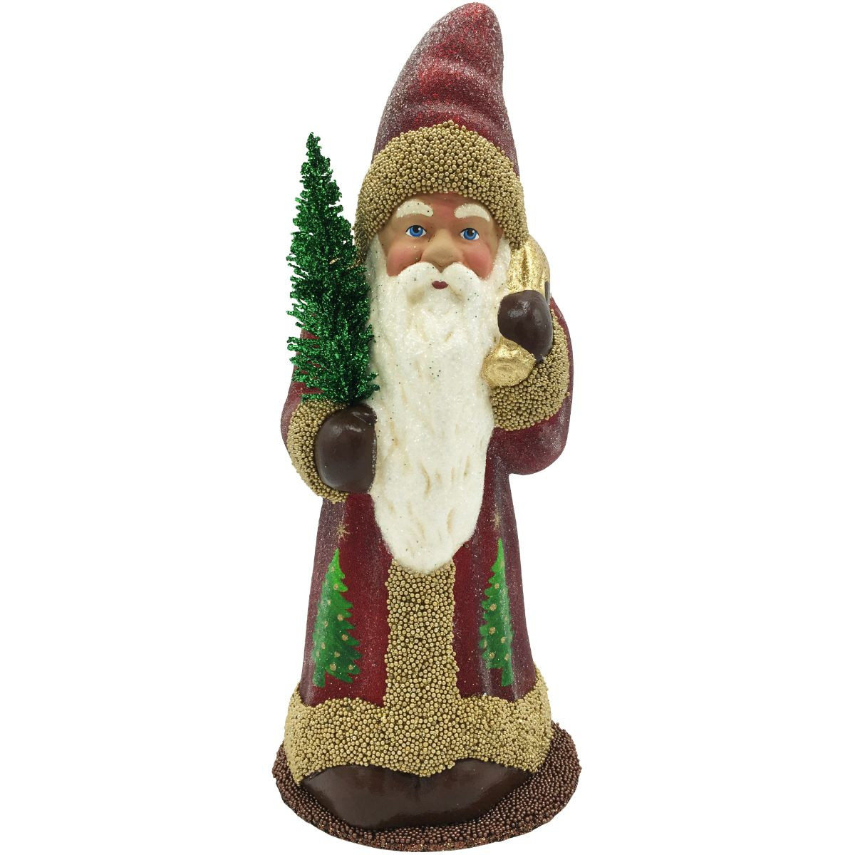Santa Schaller Paper Mache Christmas Candy Container