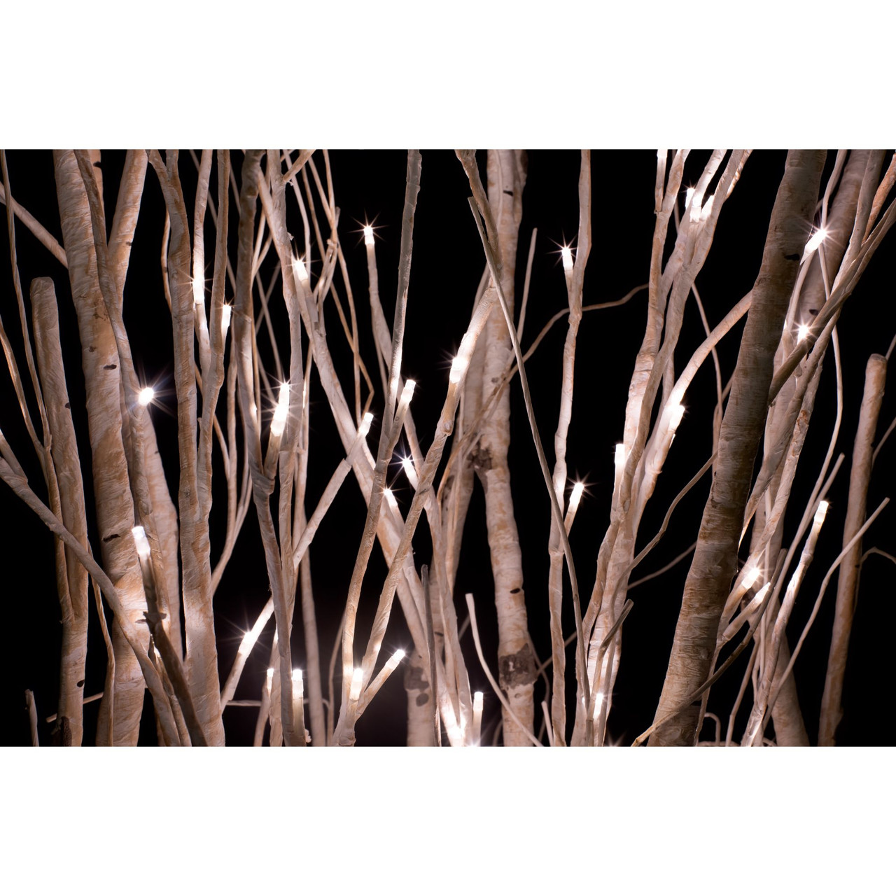 71 LED Lighted Gray & White Birch Branches Christmas Decoration