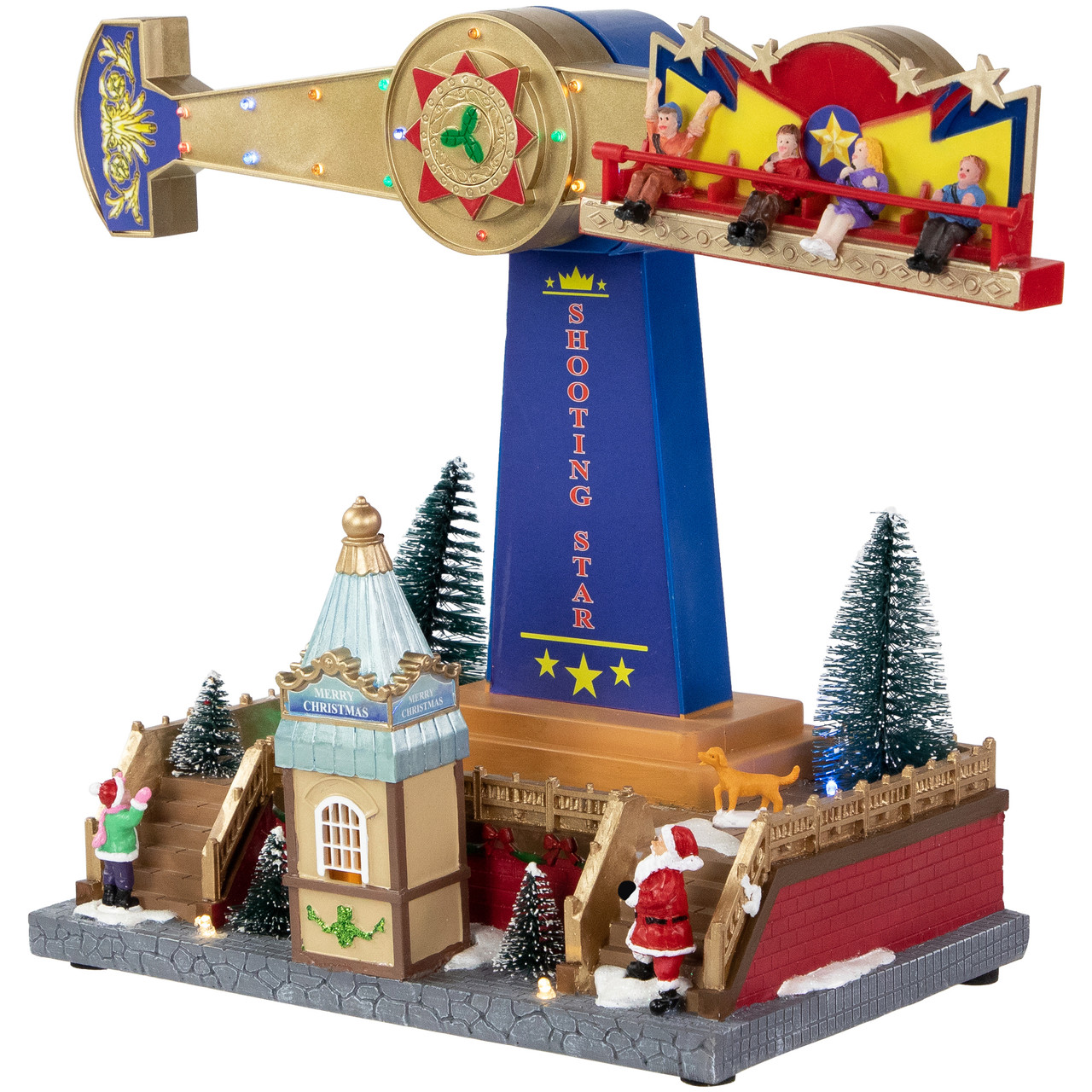 LED Animated & Musical Carnival Ride Christmas Village Display - 16 ...