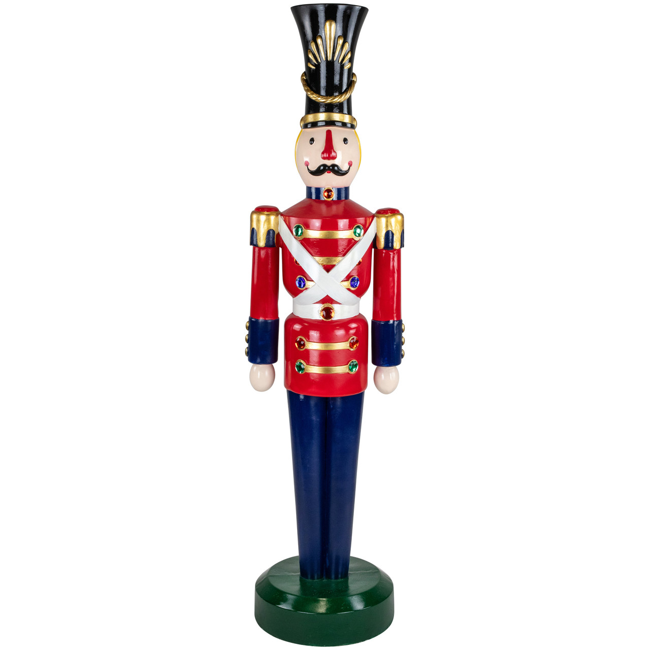 Fiberglass Commercial Christmas Toy Soldier with Jewels - 6.25