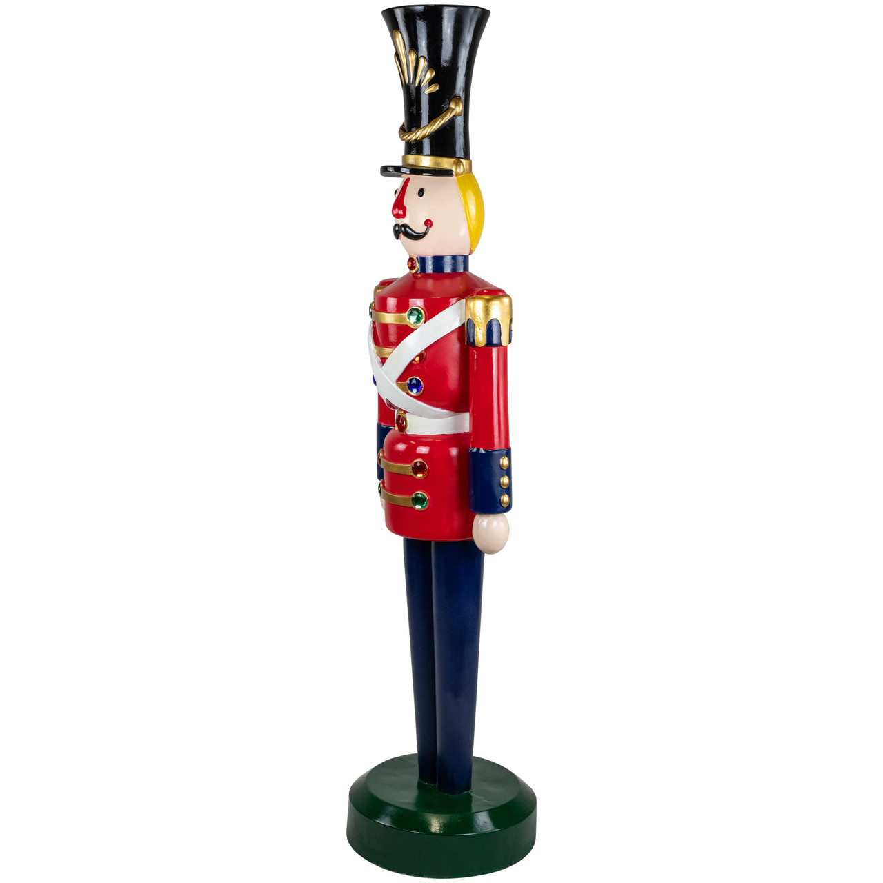 Fiberglass Commercial Christmas Toy Soldier with Jewels - 6.25 Fiberglass Commercial Christmas Toy Soldier with Jewels - 6.25