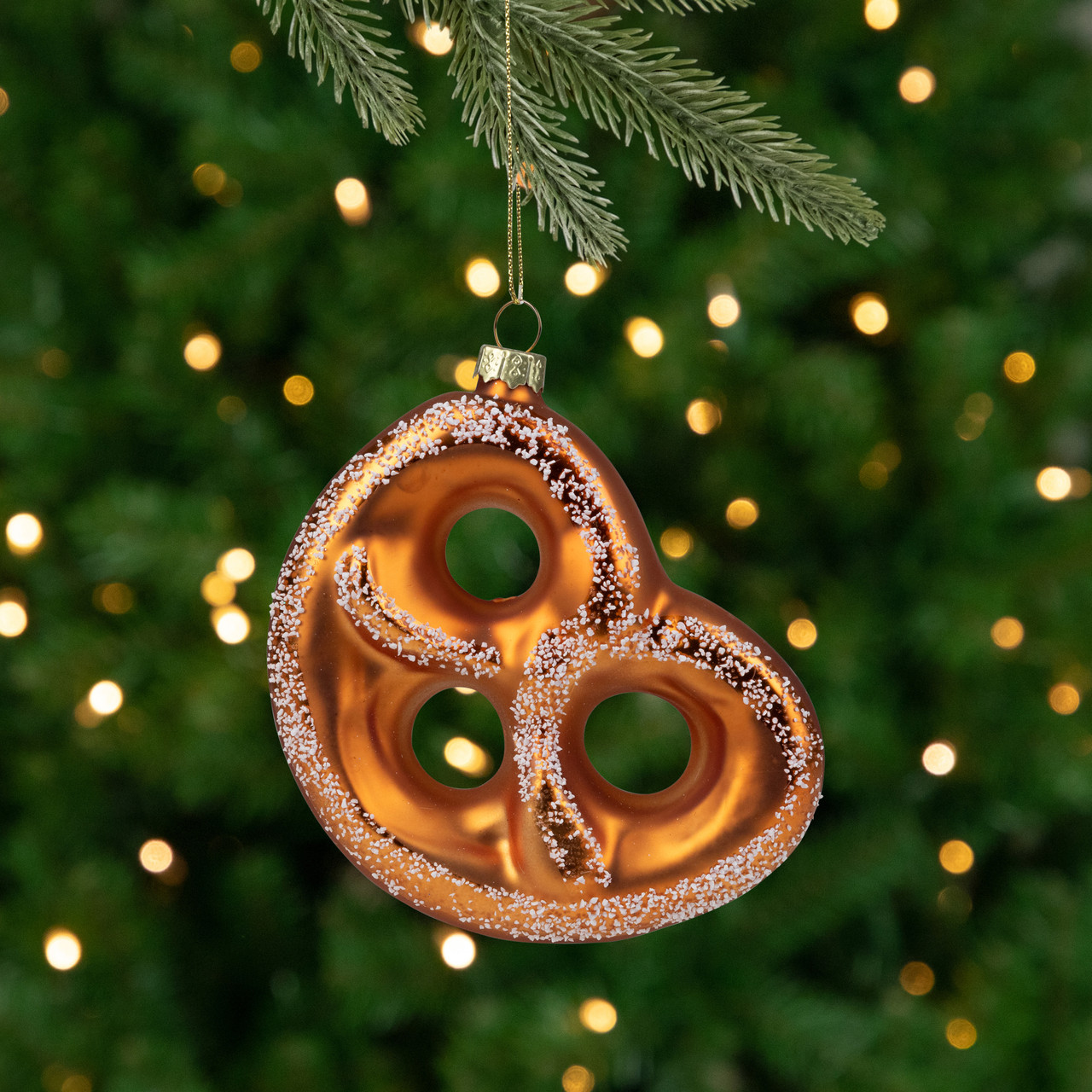 Northlight Salted Soft Pretzel Christmas Ornament - Thumbnail 2
