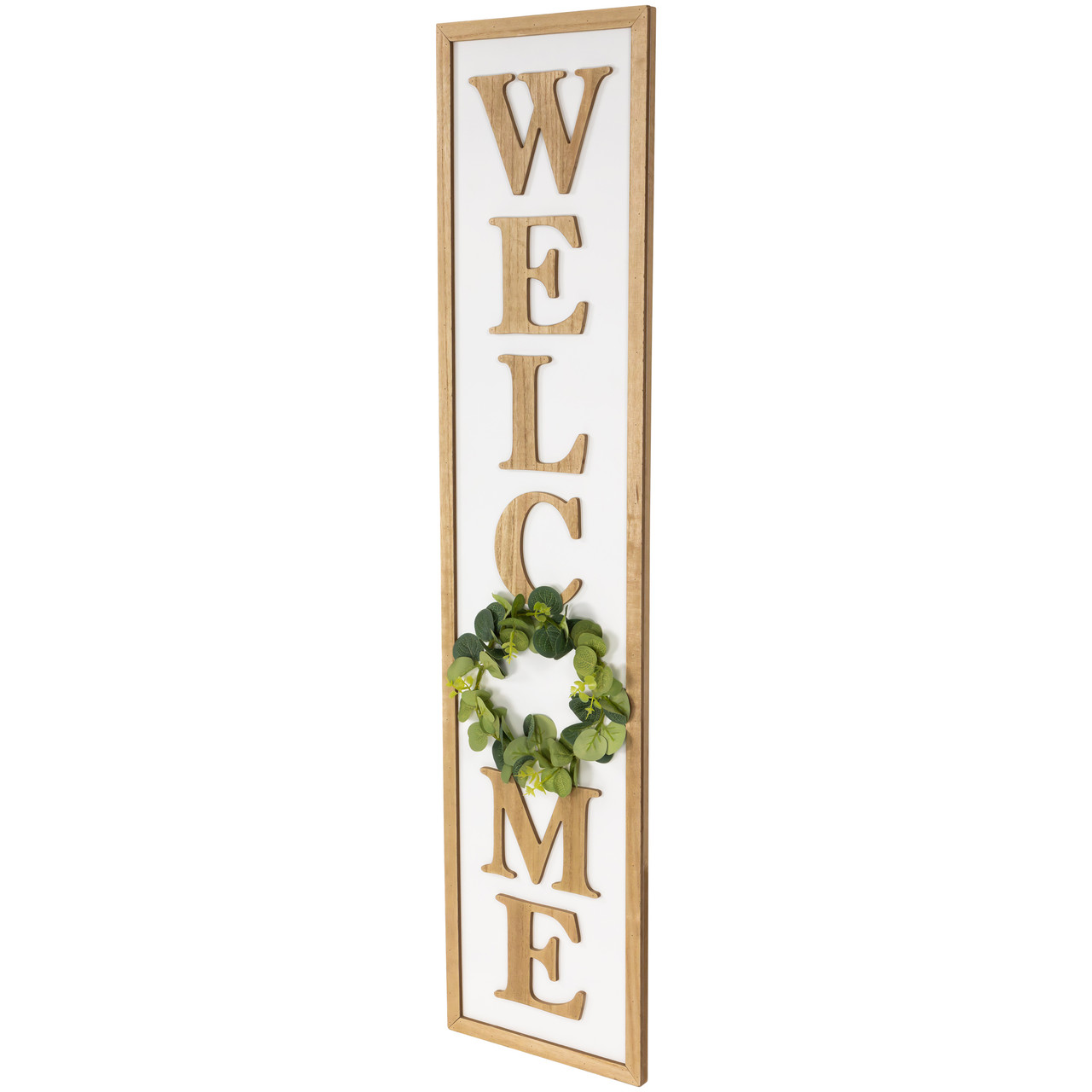 40" Welcome Wooden Framed Outdoor Porch Sign - Thumbnail 5