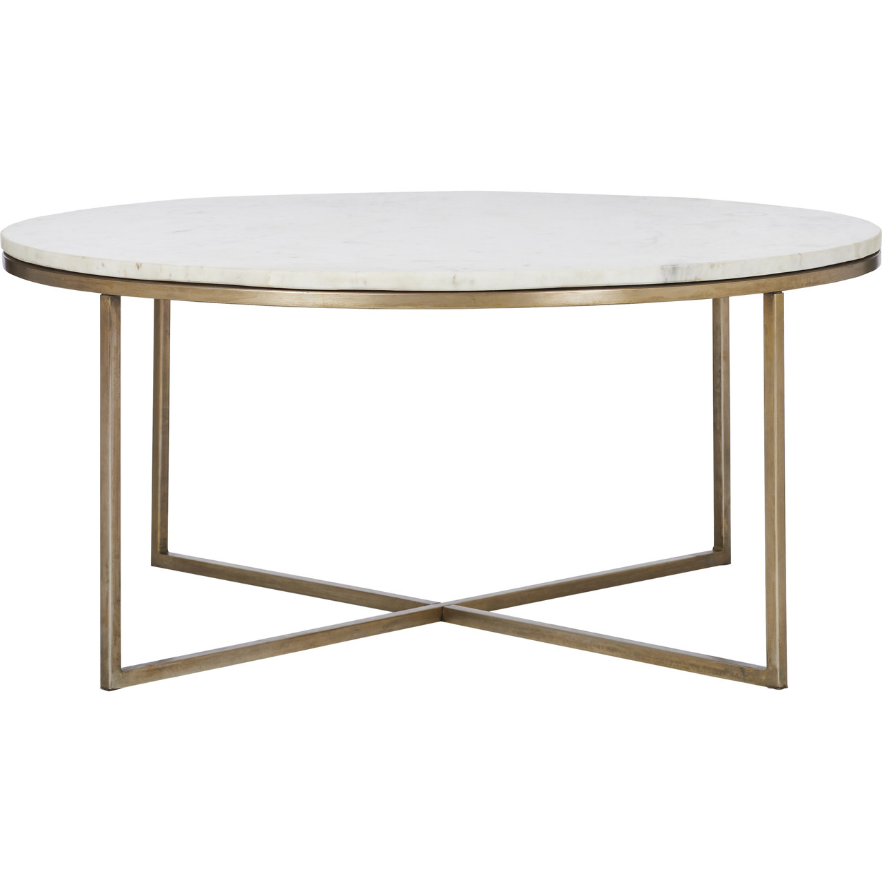 Round Coffee Table with Marble Top - 35