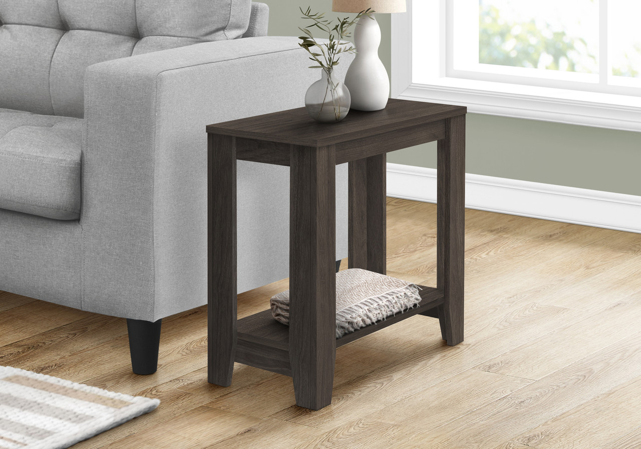 2-Tier Rectangular End Table with Shelf - 23.75