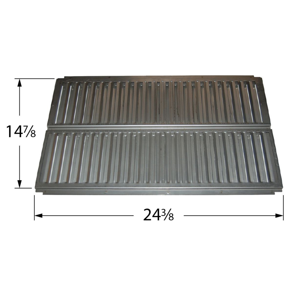 24.25" Stainless Steel Rectangular Heat Plate for Ducane Gas Grills