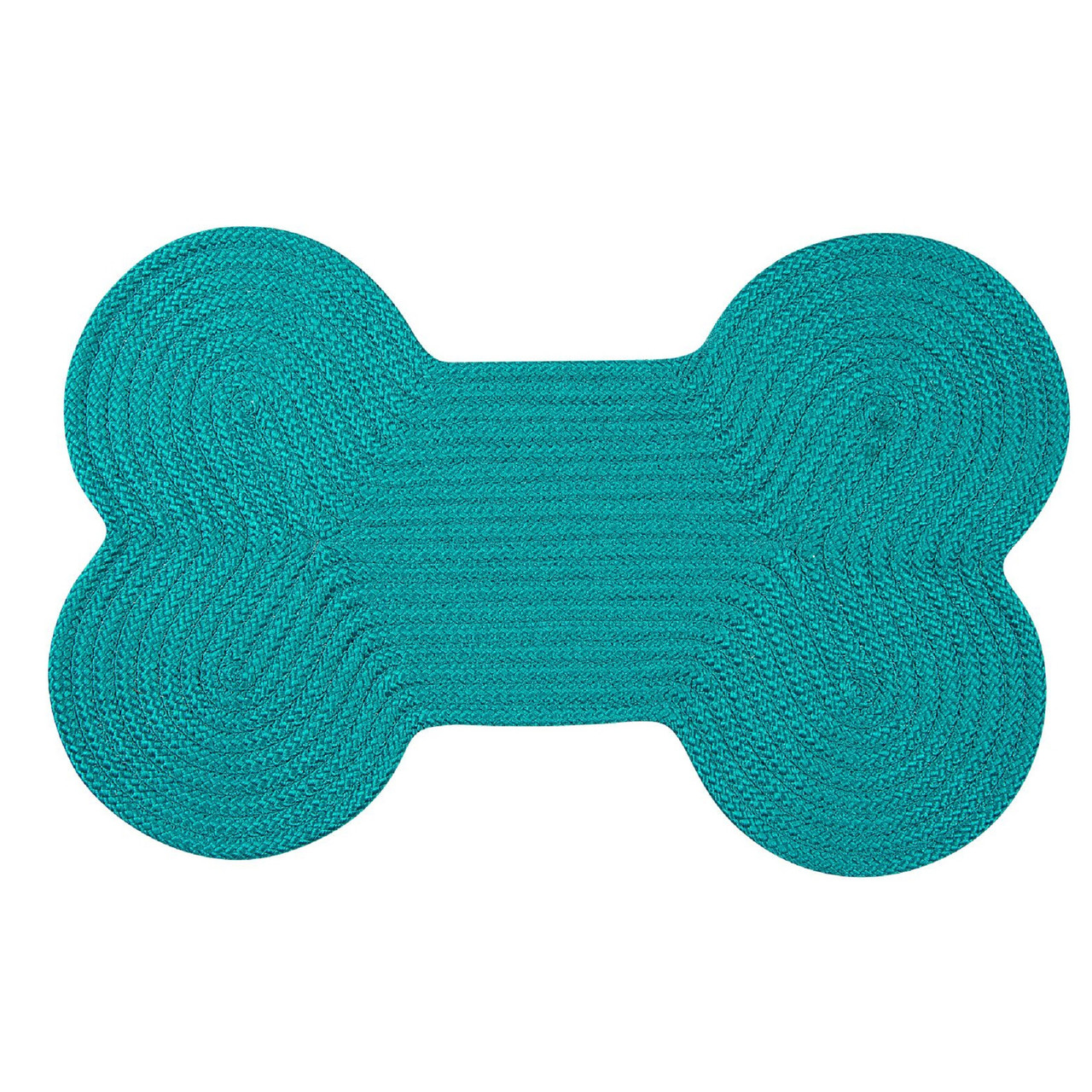 30” Blue Dog Bone Shaped Throw Rug | Christmas Central