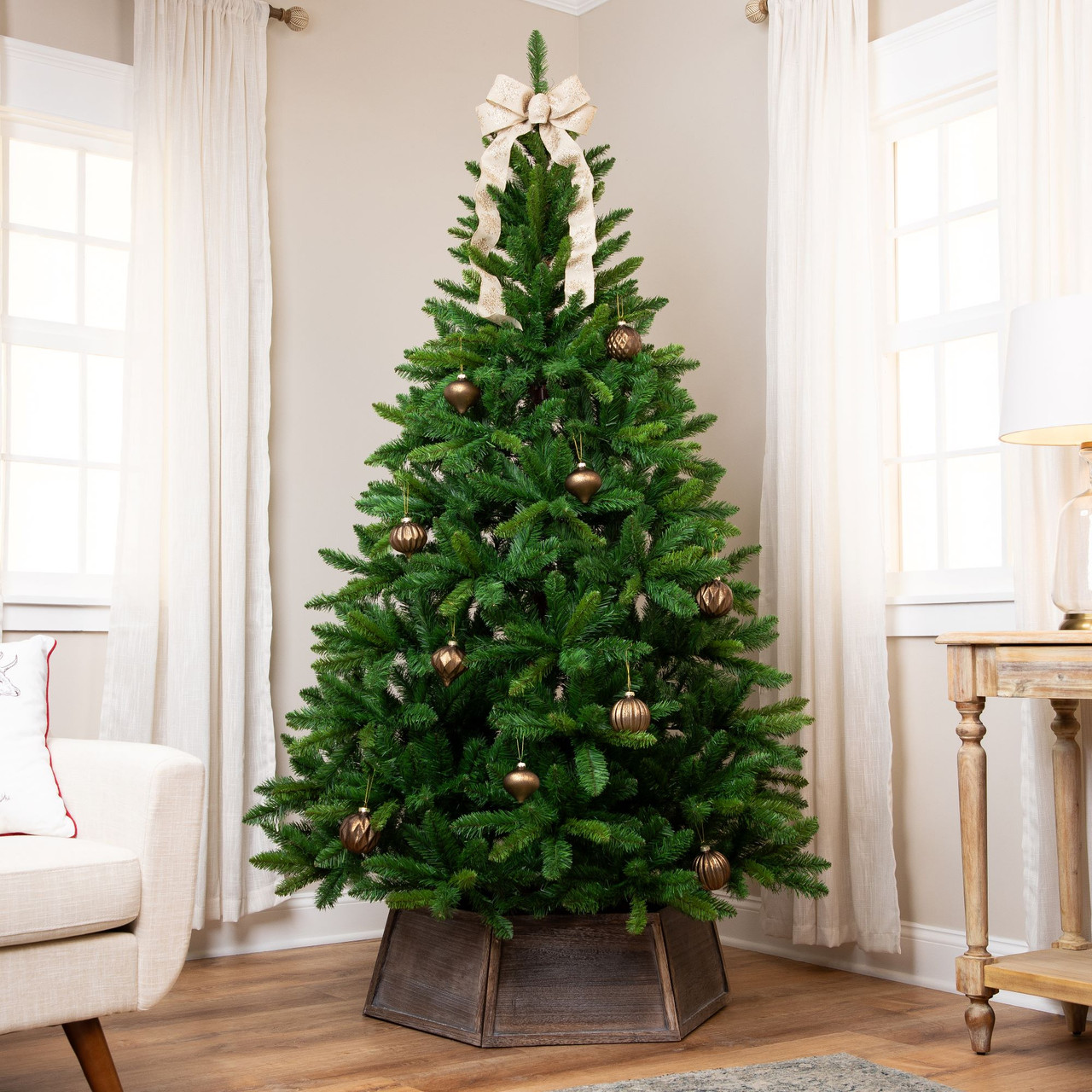 7 foot unlit christmas tree cheap