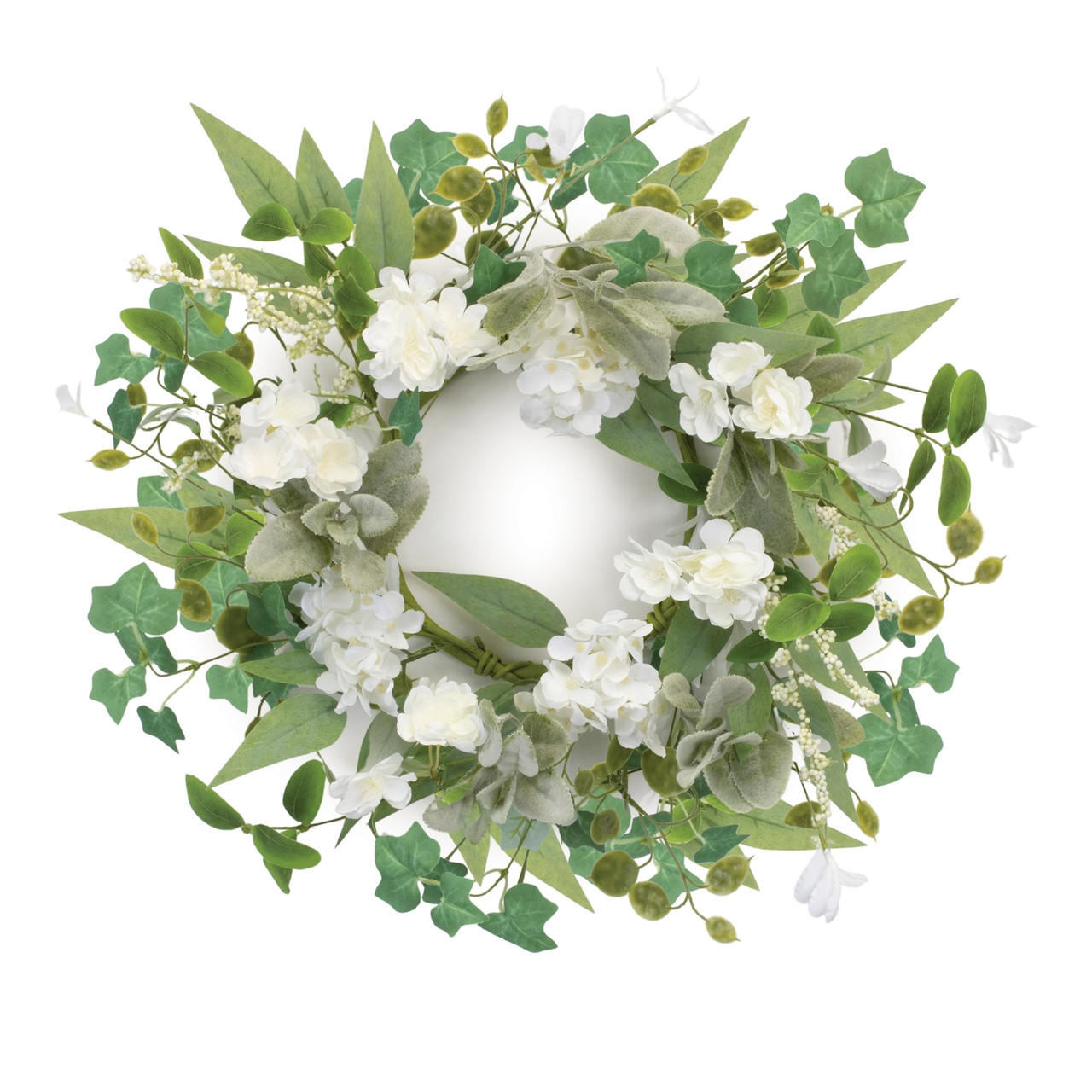 Mixed Floral and Foliage Candle Ring - Thumbnail 4