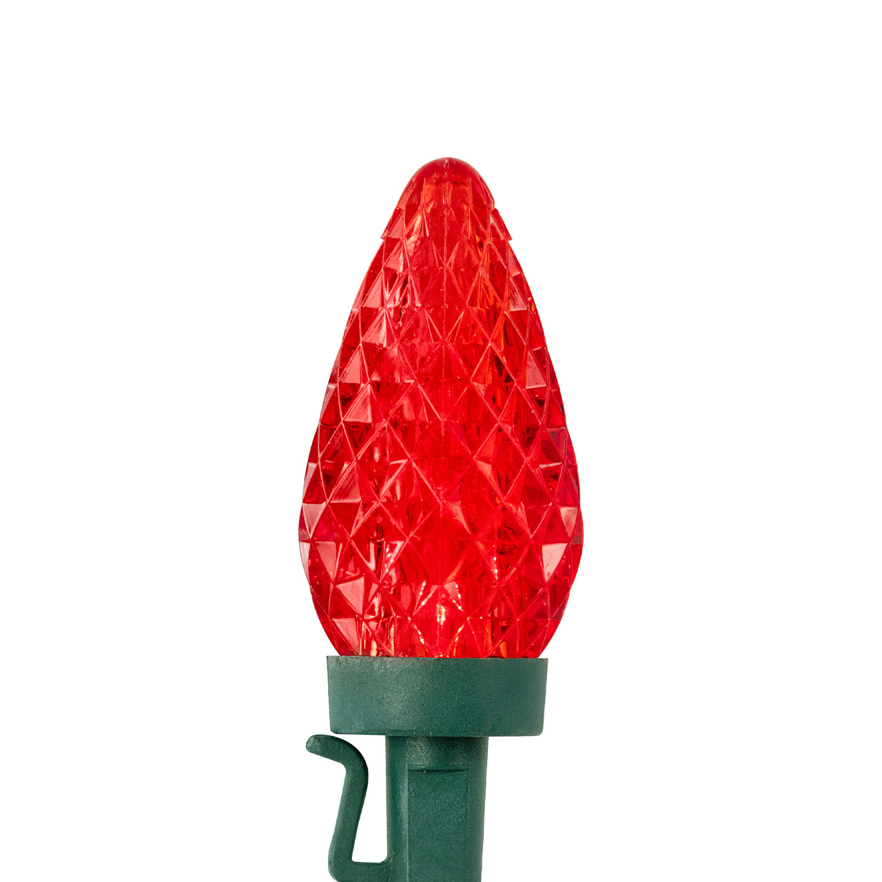Patriotic LED C9 Faceted Christmas Lights - Red, White & Blue - 66