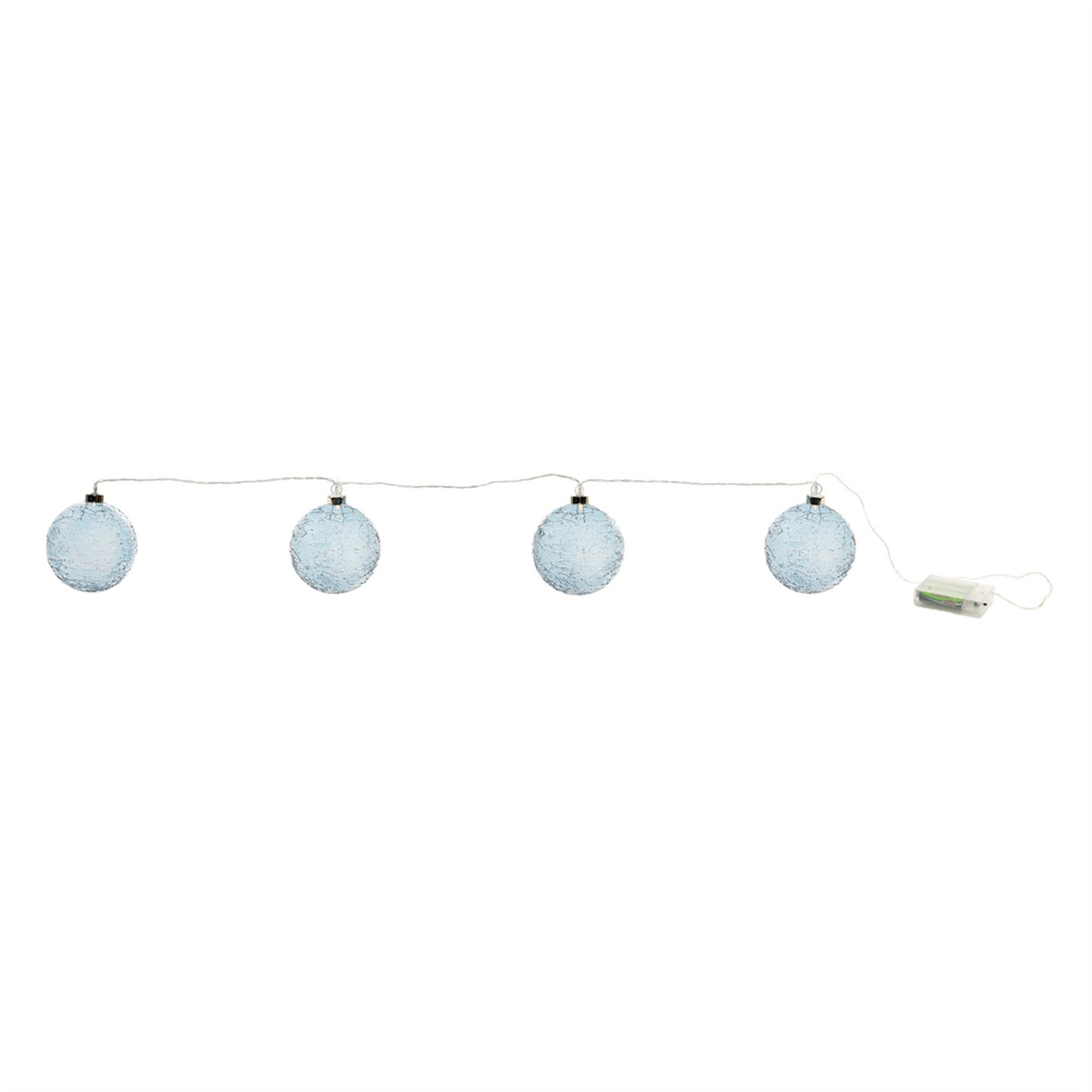 Melrose Crackle Glass Ball Ornament Lights - Thumbnail 2