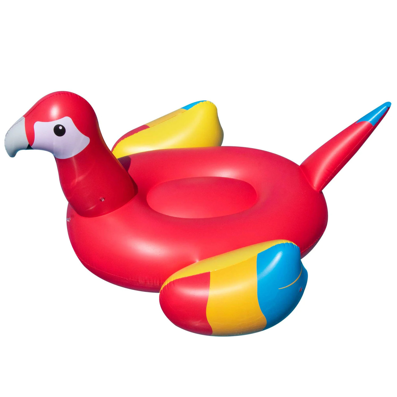 Red Pool Raft Inflatable Yellow & Red Scarlet Macaw Novelty Swimming Pool Raft - 93 ...