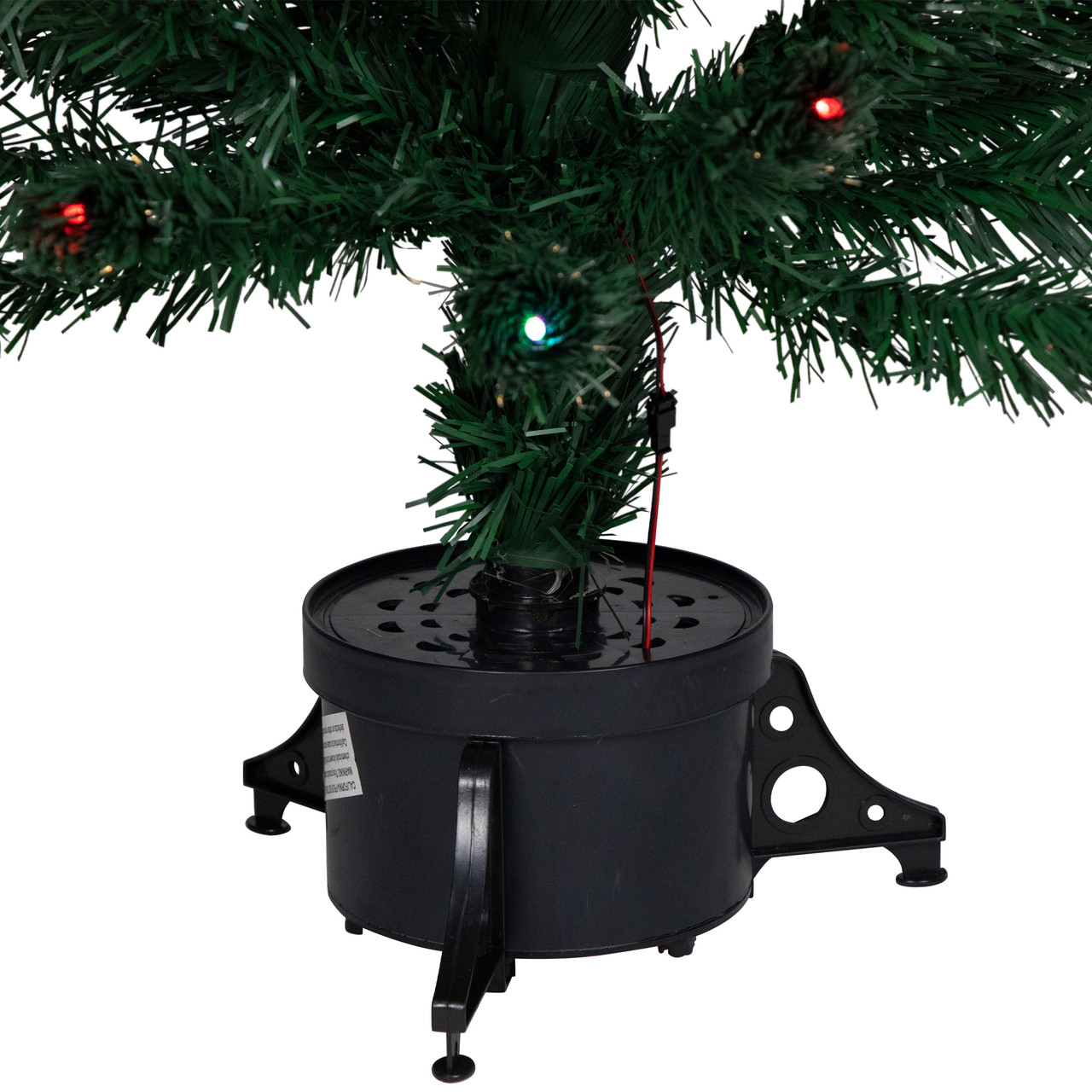 4' Pre-Lit Potted Fiber Optic Artificial Christmas Tree, Multicolor LED ...