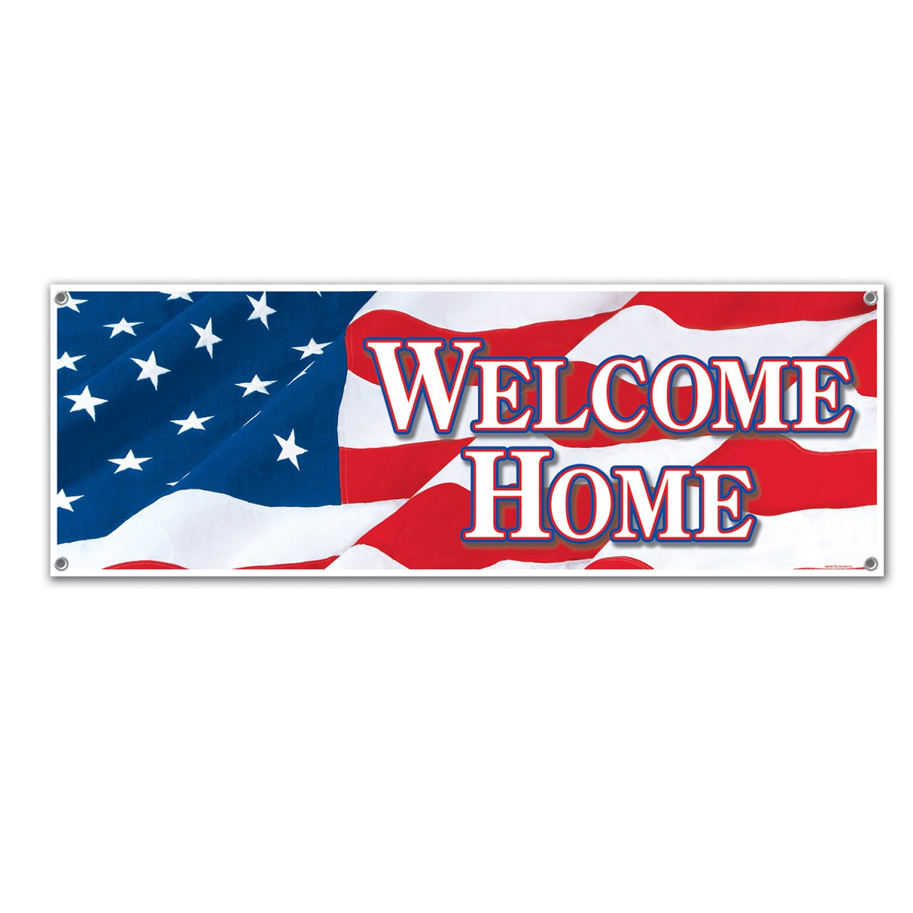 Cutout Patriotic Banner with Fringe