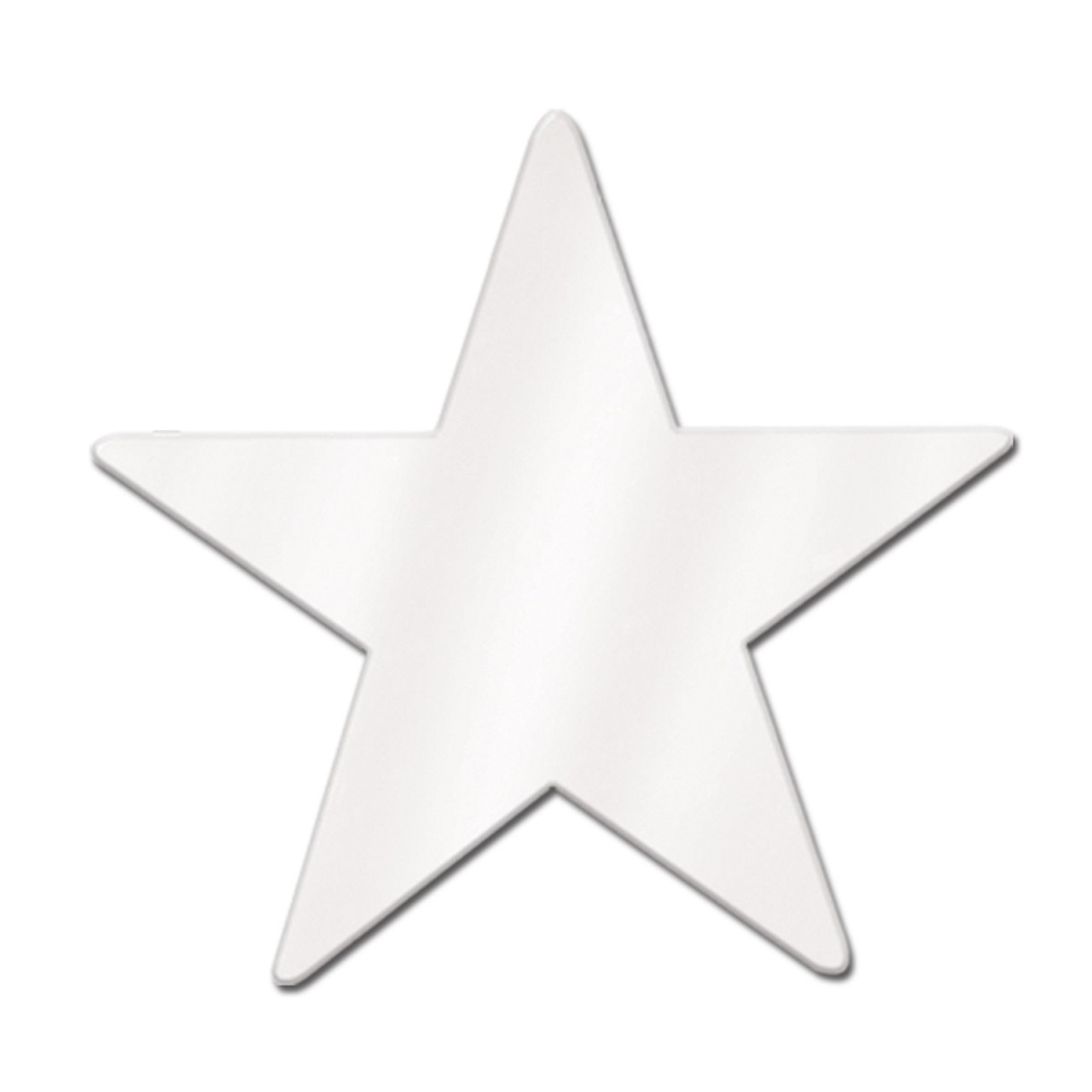 Club Pack Of 24 White Metallic Foil Star Cutout Party Decorations