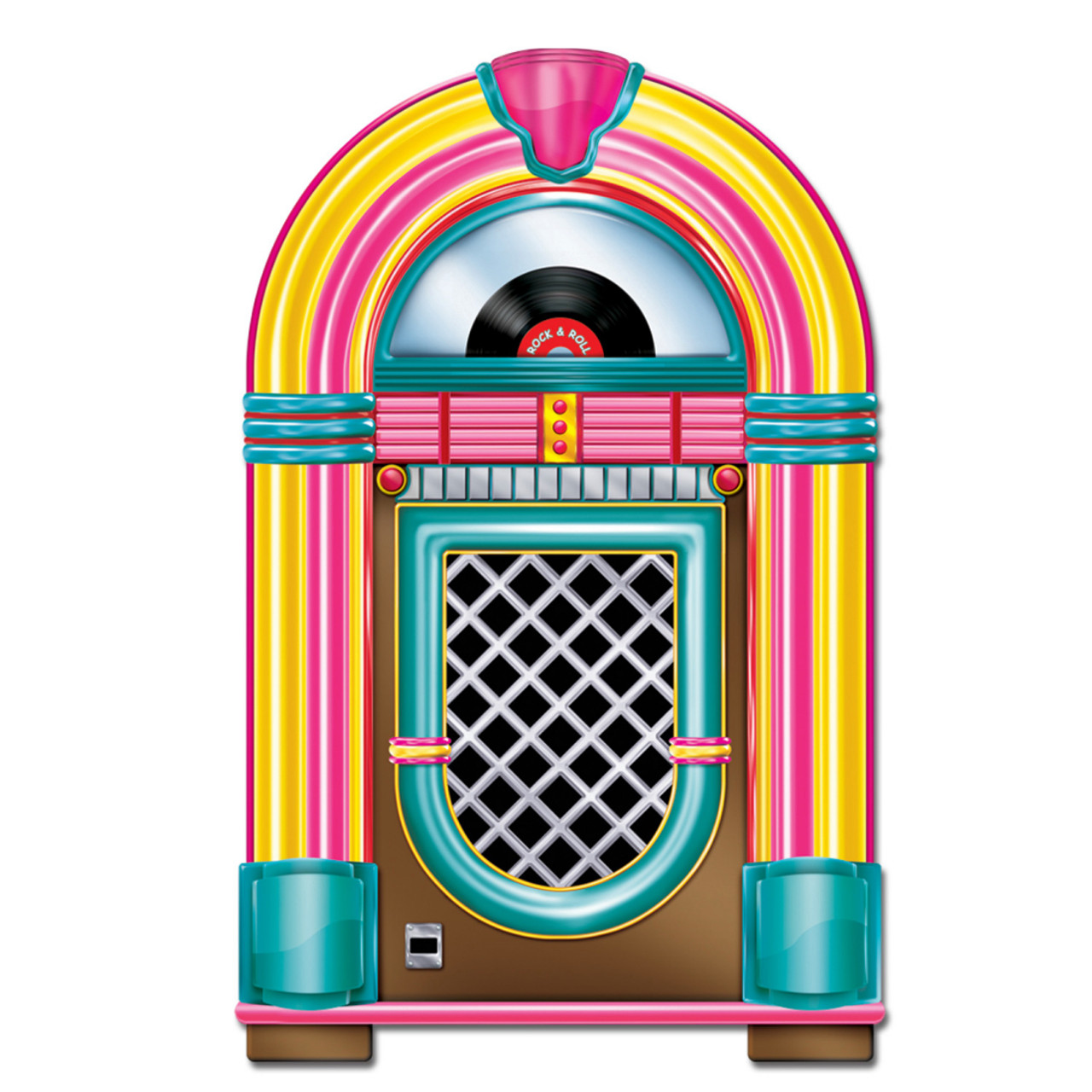 Pack Of 12 Vintage Style 50 S Themed Rock Roll Jukebox Party