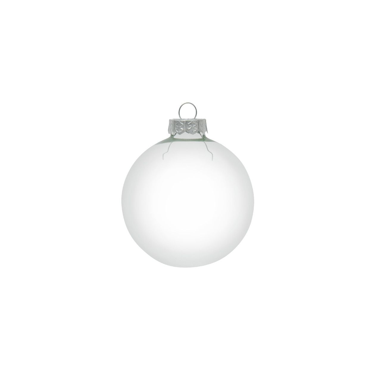 Transparent Glass Christmas Ball Ornaments (30mm) Clear