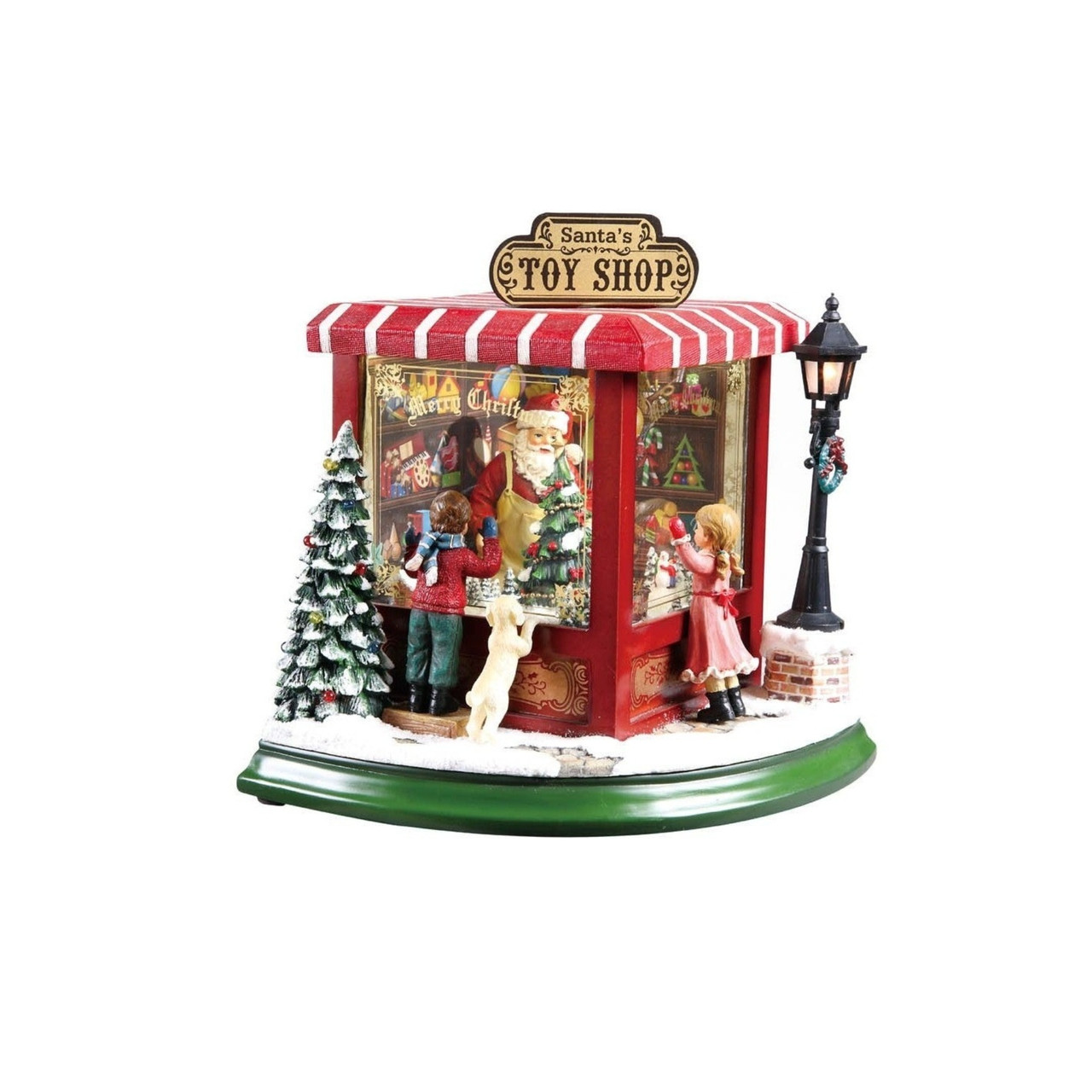 Set Of 2 Red Green Animated Musical Santa Toy Shop Christmas Figurines 8 5 Christmas Central Two vintage telco christmas elves motionette animated figures free. christmas central