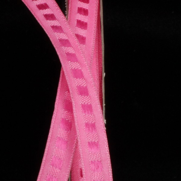 Pink Mini Blocks Woven Wired Craft Ribbon 0.25
