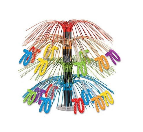 Pack Of 6 Metallic Cascade 70 Birthday Centerpiece Table Decorations 18 Christmas Central