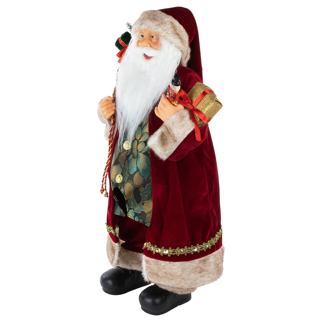 s.santa ベージュ38 Woodland Holiday Santa Figurine, 18.25IN