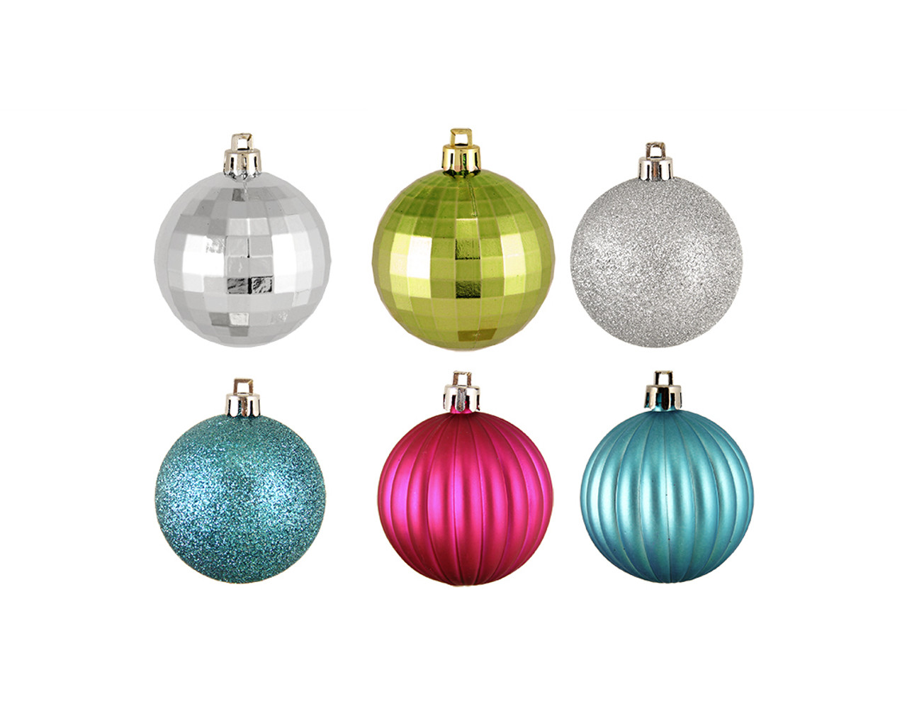 100ct Vibrantly Colored Shatterproof 3 Finish Jewel Tone Christmas
