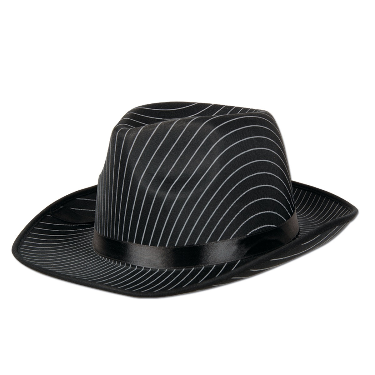 Pack of 12 Black White Men Adult Band Pinstripes Gangster