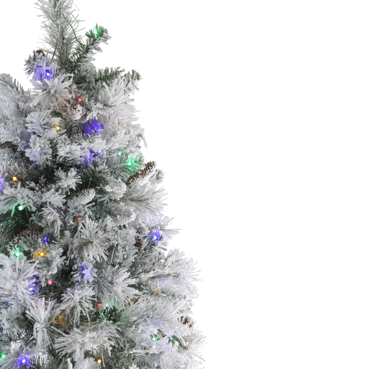 7.5' Pre-Lit Medium Iridescent Pine Artificial Christmas Tree - Multi-Color  LED Lights