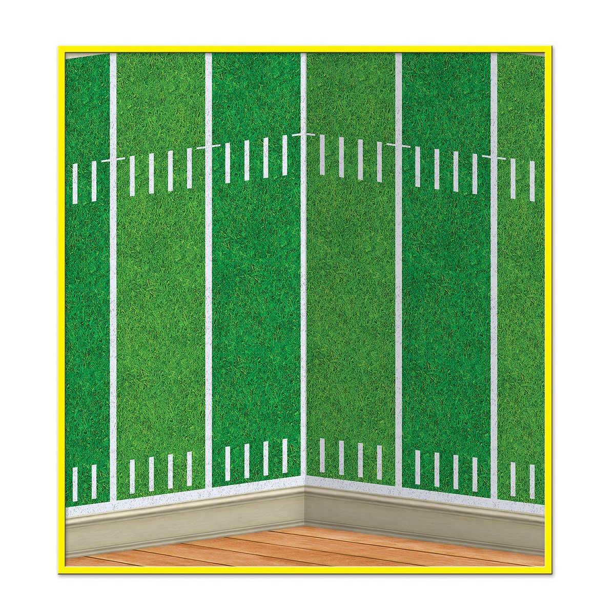 Pack of 6 Green Football Field Photo Backdrop Wall Decor 30