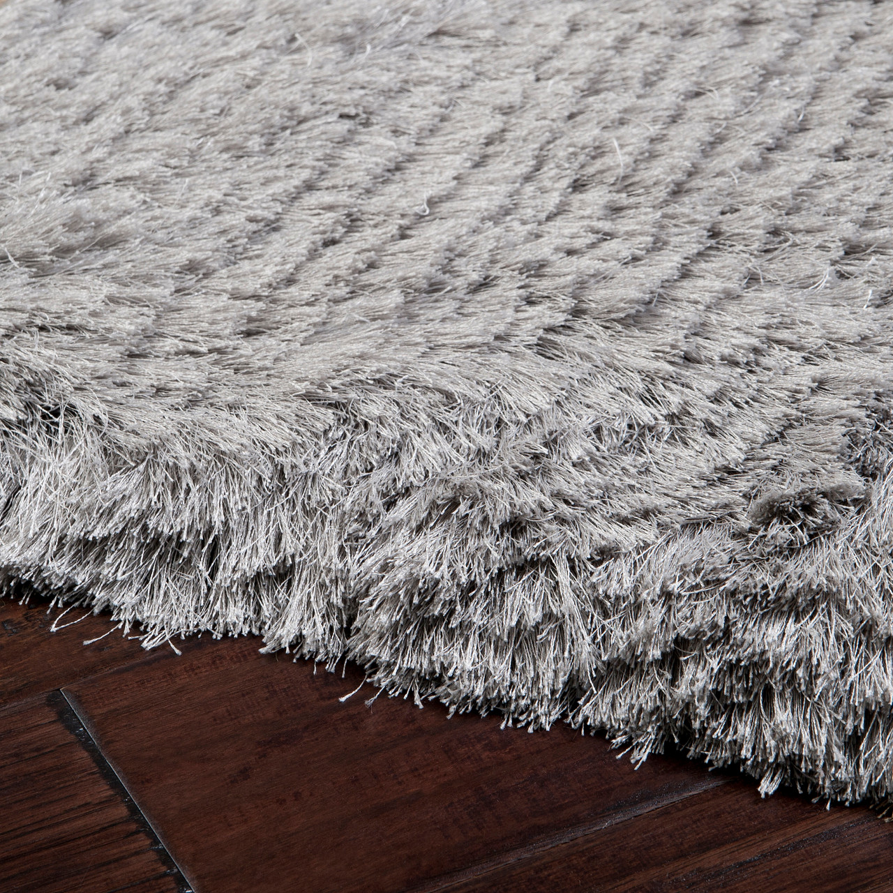 2' x 3' Dunn Light Gray Shag Area Throw Rug | Christmas Central