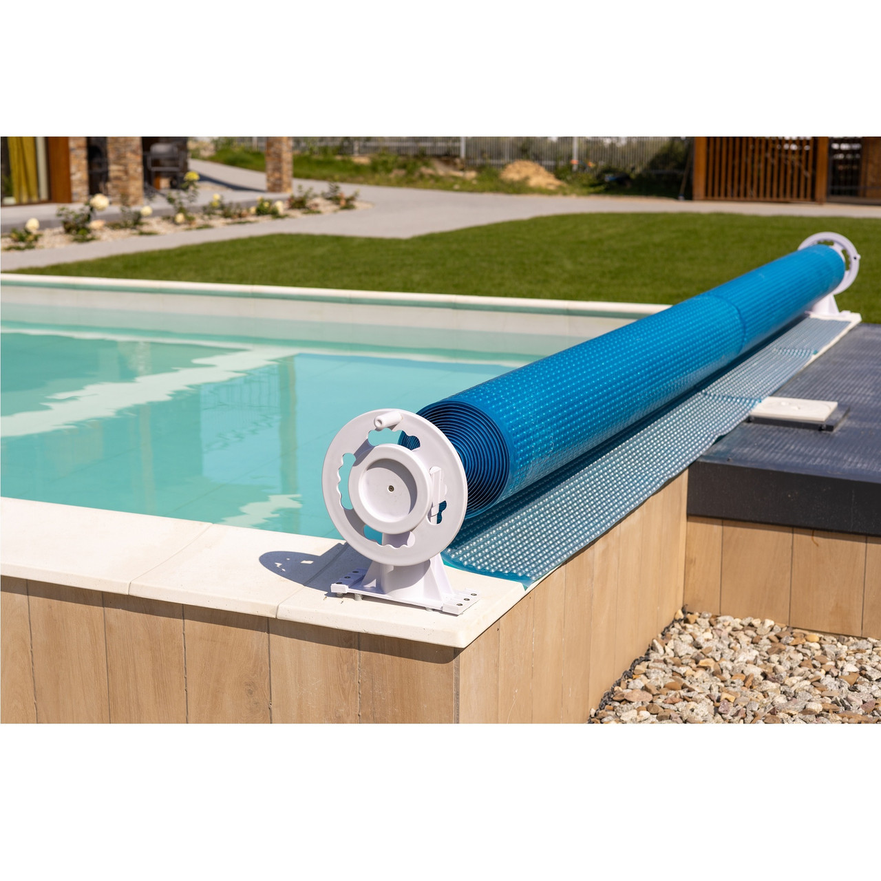 20' Swimming Pool Ground Cover Reel with Adjustable Tube