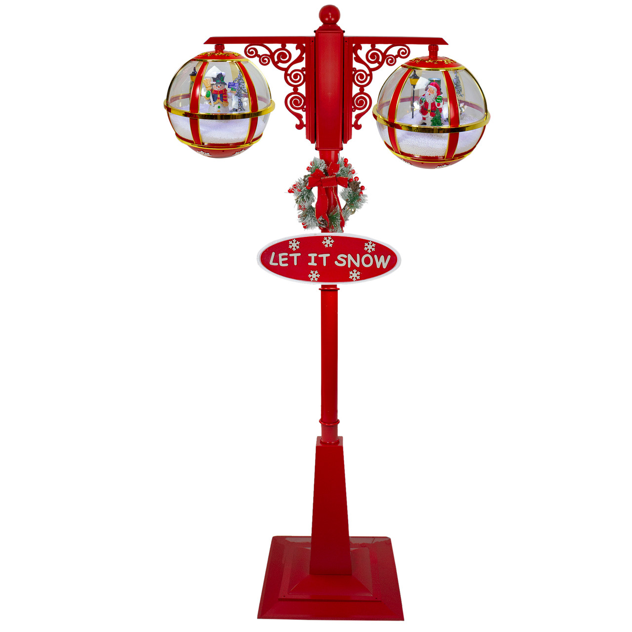 74 Lighted Red Gold Musical Double Christmas Street Lamp Christmas Central