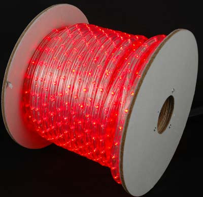 150' Red Commercial Grade LED Outdoor Christmas Rope Lights Christmas