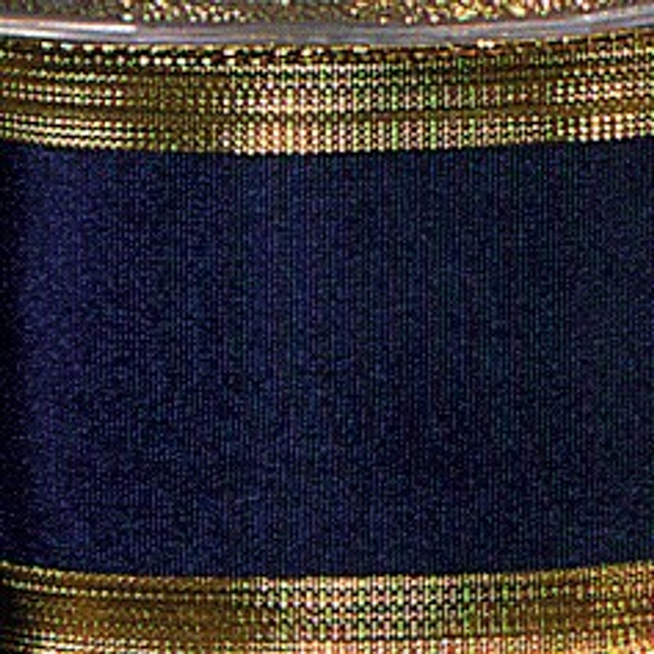 Navy Blue Grosgrain with Gold Edge 