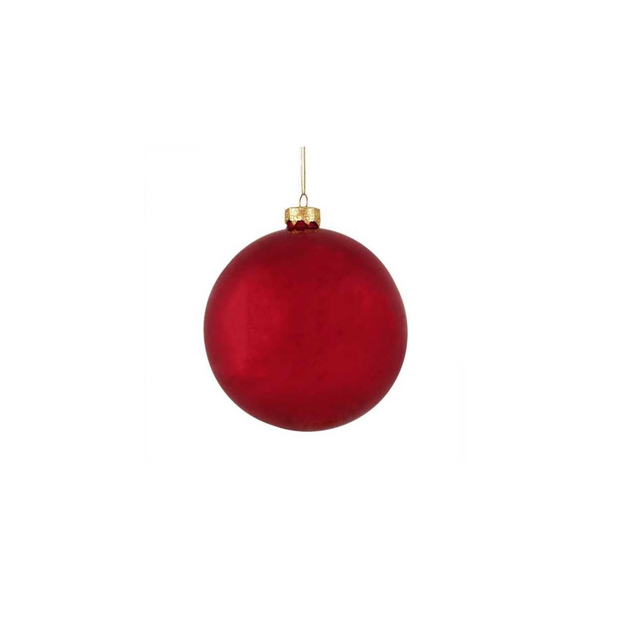 Whitehurst 6ct Clear Frost Glass Ball Christmas Ornaments 4 (100mm)