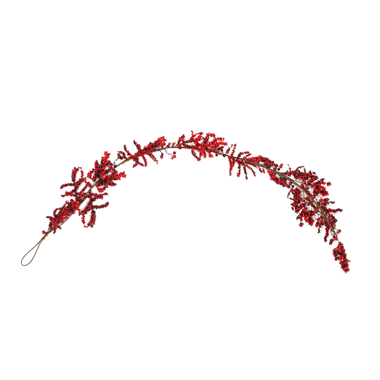 6' x 8 Burgundy Red Berry Artificial Christmas Garland- Unlit