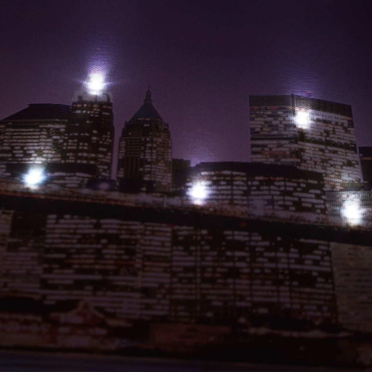 LED Lighted Brooklyn Bridge Skyline Canvas Wall Art - 15.75