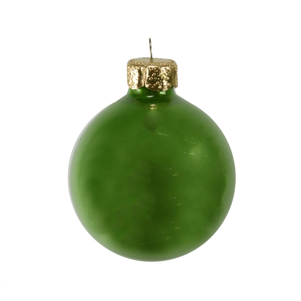 Whitehurst 6ct Matte Lime Green Glass Ball Christmas Ornaments 4