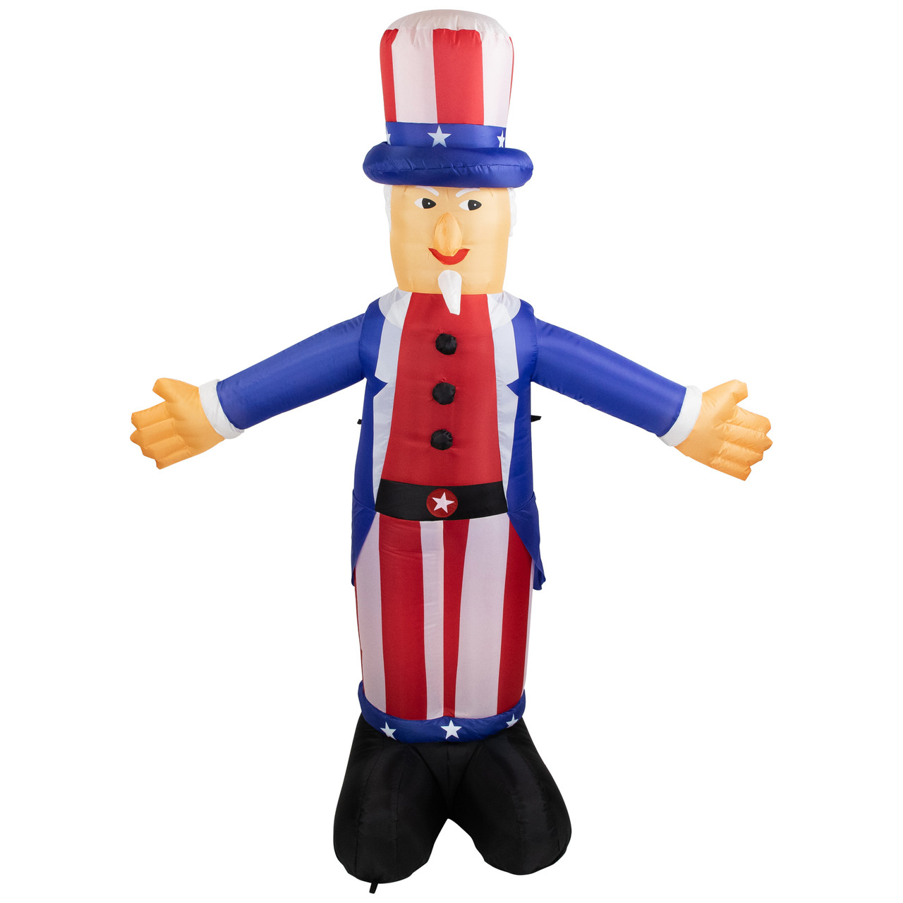 Inflatable White & Red Lighted Standing Uncle Sam Outdoor Decor, 70 ...
